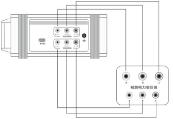 多功能变比测试仪三相变压器接线图
